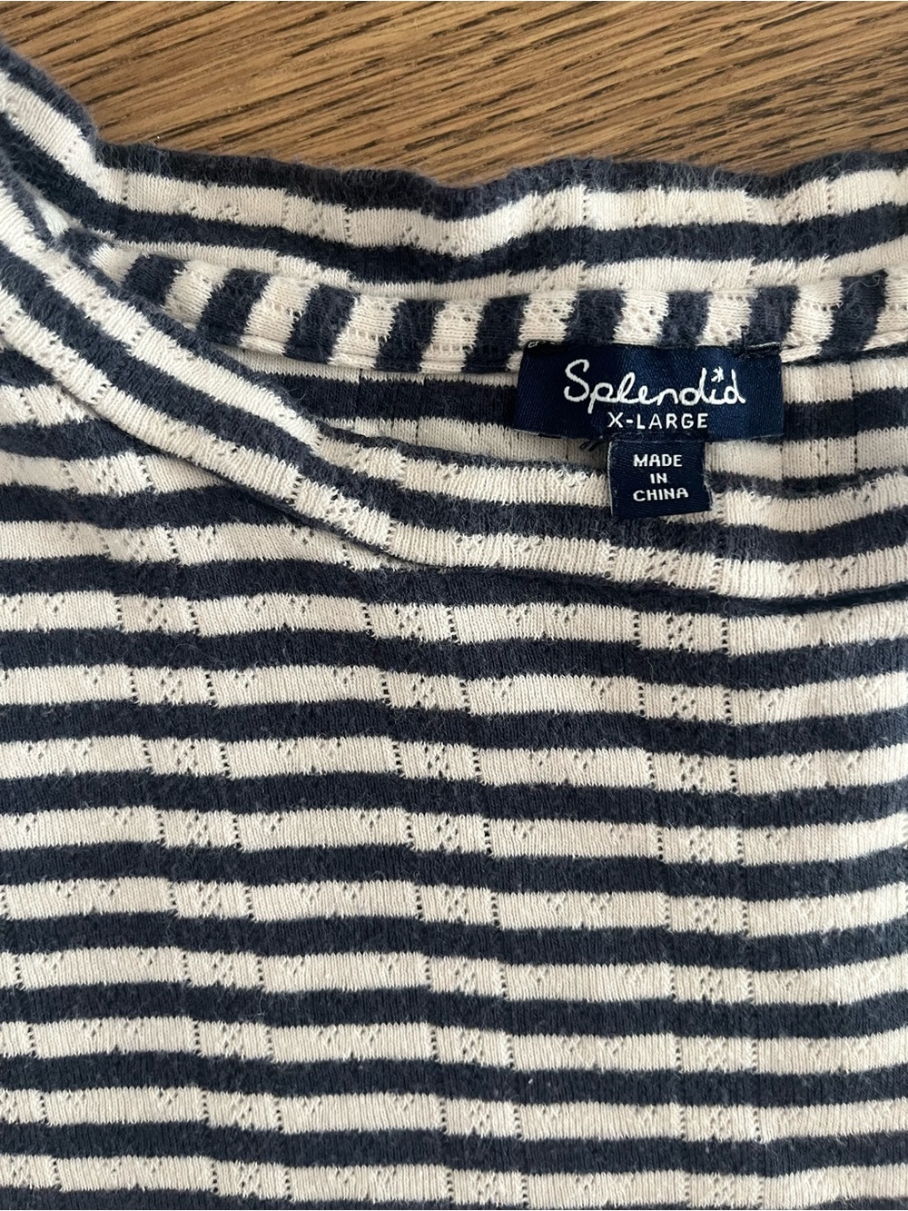 Splendid Navy and White Striped Tee